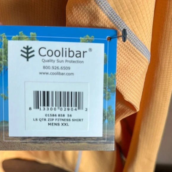 Coolibar Men’s Quarter Zip Fitness Shirt with UPF 50+ Excellent UV Protection - Picture 2 of 6